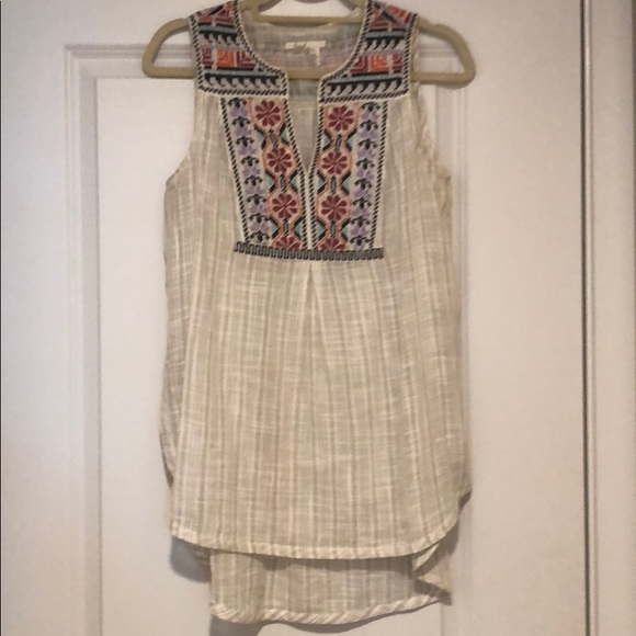 Hi-low, sleeveless Anthropologie tunic - Picture 1 of 4